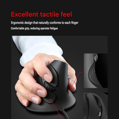 Ratón vertical ergonómico con cable USB para juegos 6