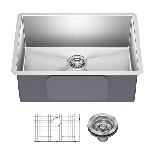 KRAUS Standart PRO 26-inch 16 Gauge Undermount Single Bowl Stainless Steel Kitchen Sink, KHU100-26