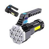 Tragbare LED-Taschenlampe – 14,1 cm USB-Ladelampe, 7 Strahl-Gerät, wasserdichte Hand-Taschenlampe mit Power-Modi, kompakte Beleuchtungslösung für Camping-Reisen, Verbesserung der Notfallbereitschaft