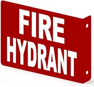 FIRE Hydrant Projection Sign-FIRE Hydrant Projection 3D Sign (RED, Aluminium, 7X10, 90D Sign)-ESPECTADORA LINE