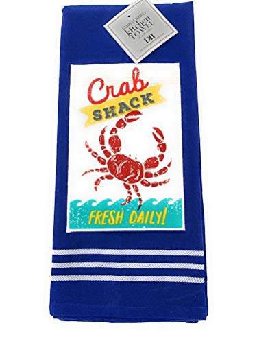 Dii Crab Shack Embellished Dishtowel 2 Pk. Set #TOP2
