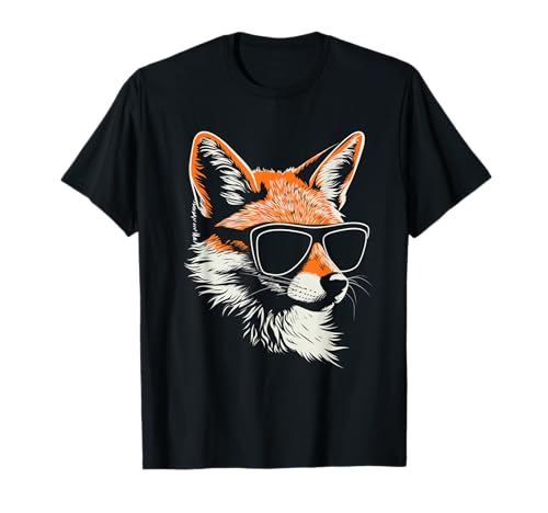 Fox Wearing Sunglasses Funny Fox Lover T-Shirt