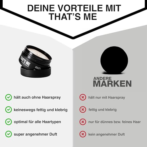 TAHT'S ME Men's Hair Wax (100 ml), Best Hair Wax for Strong Hold with Almond Oil - Image 4