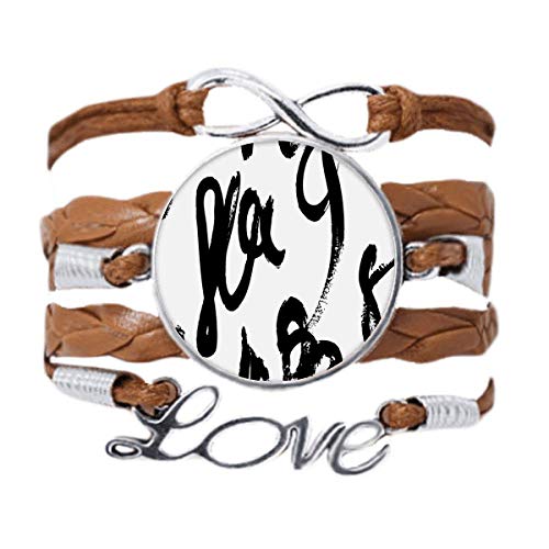 Bracelet tressé la corde tordue de cuir noir élégant pour hommes