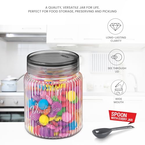 Image of Milton Olive Plastic Container with Lids, 500 ml, Clear Kitchen Storage Box Set of 3, Food Storage Jars for Kitchen, Tea Sugar Container, Airtight, Durable, Multi-purpose, Ideal for Kitchen Essentials