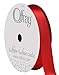 Offray Berwick 5/8" Single Face Satin Ribbon, Red, 6 Yds