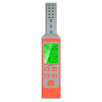 Temperature and Humidity Meter,-22Fto176F-30to80C Portable Digital Monitor with 16,000 Group Data Storage