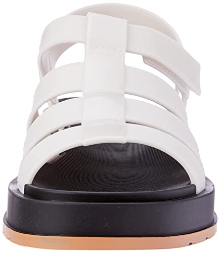 Sandália Conectada, Zaxy, Feminino, Off White/Preto, 37