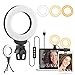 4" Luce per Videoconferenza, Luce ad Anello per Webcam & Laptop/Computer Portatile, Selfie Ring Light con Stativo Treppiede & Clip per Tik Tok, Trucco, Zoom Meeting, Telefono, Fotografia, Youtube…
