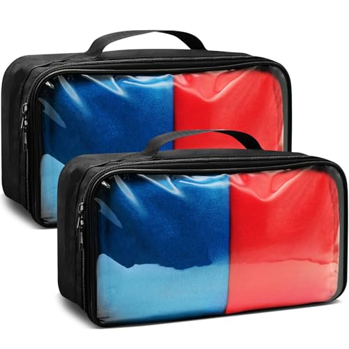 CSOKRE 2 PCS Cornhole Bag Carry Case, Each Carrying Case Can Hold 8 Bean Bags, for Corn Hole Game Tossing Bean Bag Storage Bag,Bag Only(Set 2)