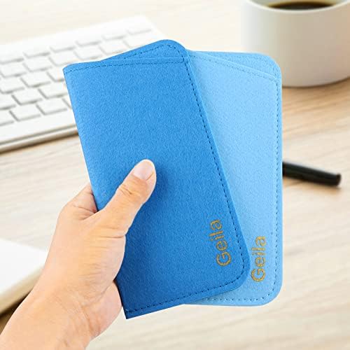 3 Pack Glasses Case, Geila Felt Eyeglasses Pouch Case, Soft Slip in Pouch Holder Case Bag, Glasses Storage Case Makeup Pouch Spectacles Sleeve