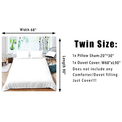 Feelyou Japanese Wave Duvet Cover Twin Size Kids Ocean Wave Comforter Cover for Boys Girls Ukiyoe Theme Pink Japanese-Style Bedding Set(No Comforter) by Feelyou - Image 6