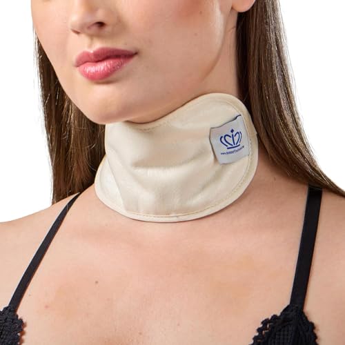 QUEEN OF THE THRONES Castor Oil Pack for Thyroid - Heatless Less-Mess Reusable - Organic Cotton Flannel Comfort Fit Soft Straps & Naturopathic Doctor Designed