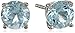 Sterling Silver Round Blue Topaz Earrings