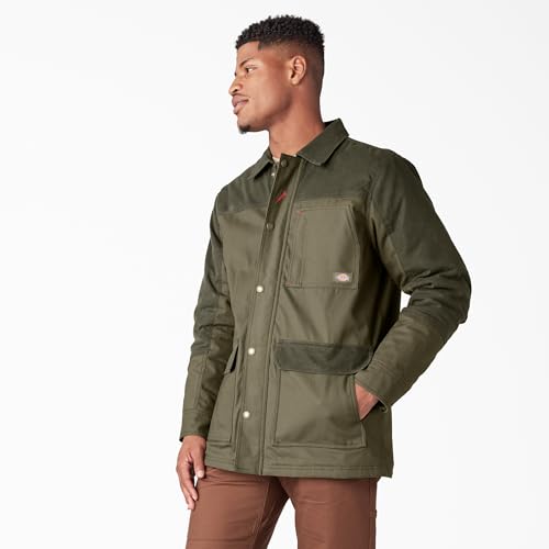 Image of Dickies mens Tradebuilt Wax Coated Canvas Chore Coat
