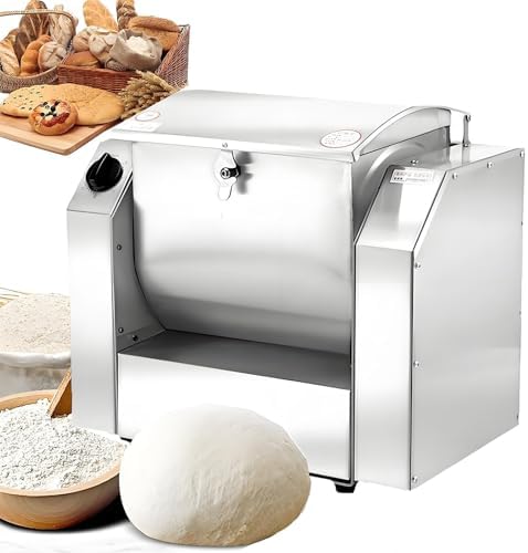 10KG Electric Stand Mixer, Commercial Dough Mixer for Bread & Pasta, Timed Kitchen Food Mixer, Heavy Duty Flour Kneading Machine, Perfect for Baking Enthusiasts