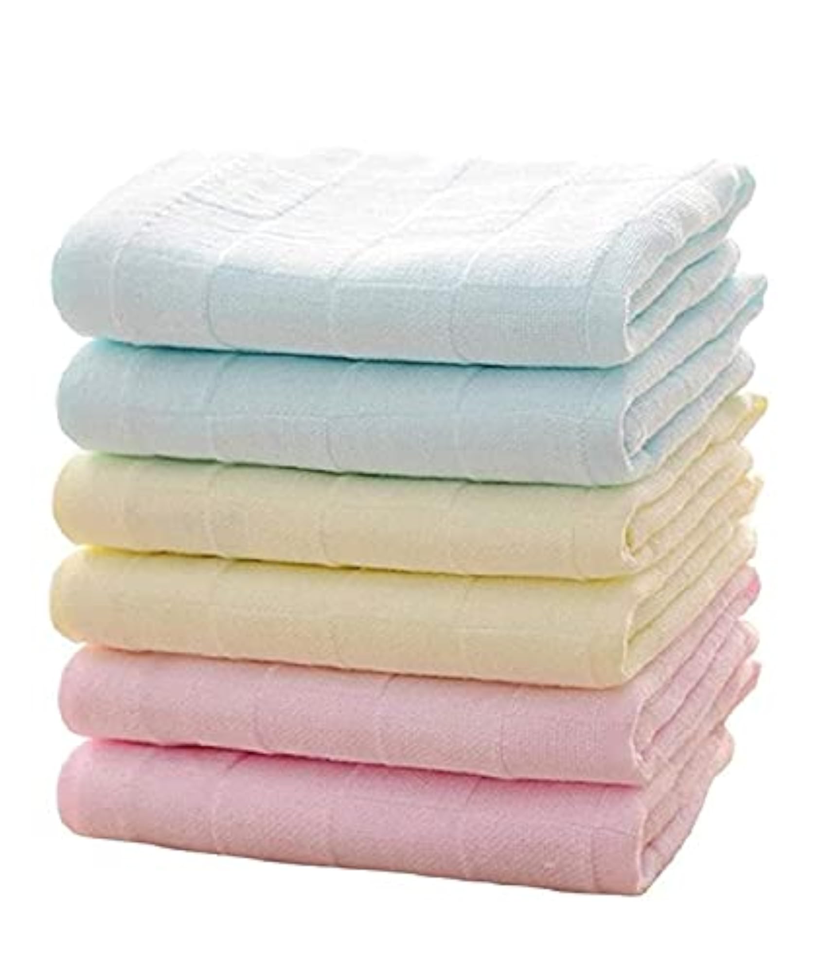 Soft and Absorbent Women's Cotton Face Towel, Pack of 12