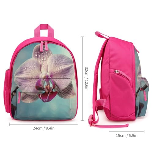 A Blooming Flower Backpack Small Book Bag with Side Pocket, Lightweight Durable Backpack, Travel Rucksack, Pink-style2