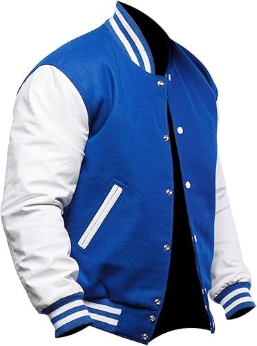 Image of Letterman Varsity Jackets for Men, Baseball Bomber Jackets, High School Letterman Jackets, Warm Wool Outerwear