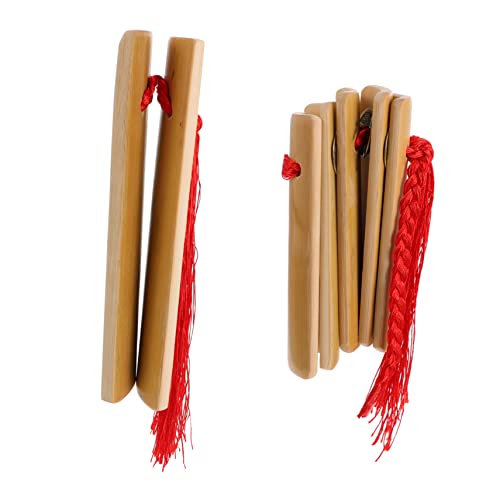 TOYANDONA Allegro Bamboo Castanets Chinese Kuaiban Musical Instrument Accessory Adult Classical Instrument for Church