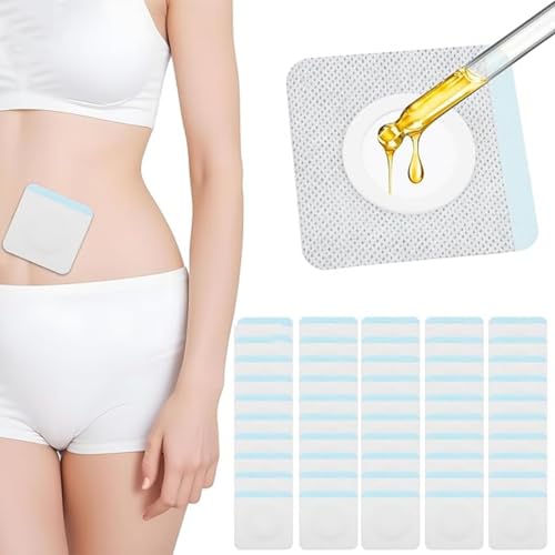 ZMShenMa 30 Pcs of Breathable Adhesive Patches, Plasters, Empty Patches, Acupoint Fixation Patches, Navel Patches, Empty Patches,7 * 7 Inner Diameter of 3CM.