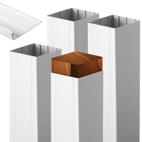 Croblissful 4 Set 6 x 6 x 48" Post Sleeve Vinyl Post Wrap Weatherproof