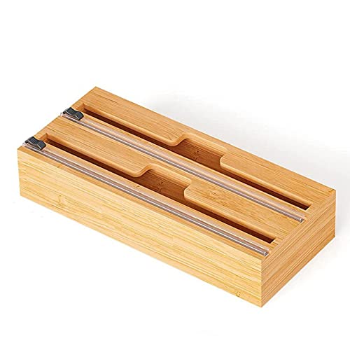 Dispensador de film transparente con cortador seguro para organizar tu cocina sin cortes ni enredos