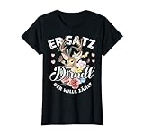 Mei Dirndl is in da Wäsch! Kinder Trachtenshirt Damen für Volksfest in Bayern, Tirol, Steiermark & Österreich. Mädchen Trachten T-Shirt Frauen mit Reh. Oktoberfestoutfit passend für Oktoberfest, T-Shirt Damen mit Reh. Ersatz Dirndl T-Shirt Trachten Shirt.