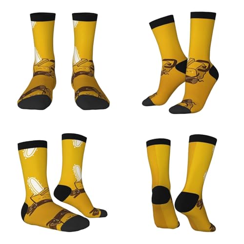 JUANYQME Cute Crying Chainsaw Print Adult Socks Soft Breathable Comfort Fit Socks For Everyday Wear