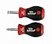Wiha 31191 Stubby Slotted Screwdriver Set with 1/4 by 1-Inch and Stubby Phillips #2 by 1-Inch with SoftFinish Handle
