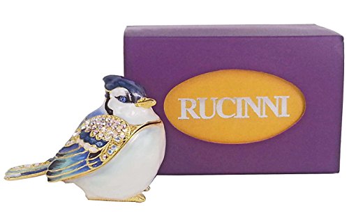 Rucinni Blue Bird Jeweled Trinket Box With Swarovski Crystals (Rb1712) #TOP5