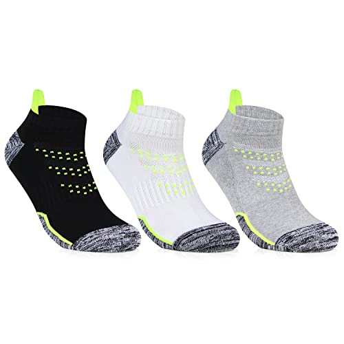 Bonjour Men’s Secret Length Terry Sports Socks – Pack of 3 | Cushioned, Breathable & Comfortable Athletic Socks