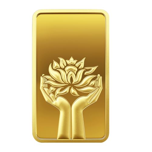 MMTC-PAMP-Lotus-24K-9999-1-gm-Yellow-Gold-Bar