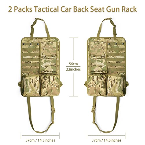 Jipimon 2Pcs Automotive Gun Racks With Storage Pockets Truck Gun Holder For Hunting Accessories Rifle Shotgun (Camo) #TOP1