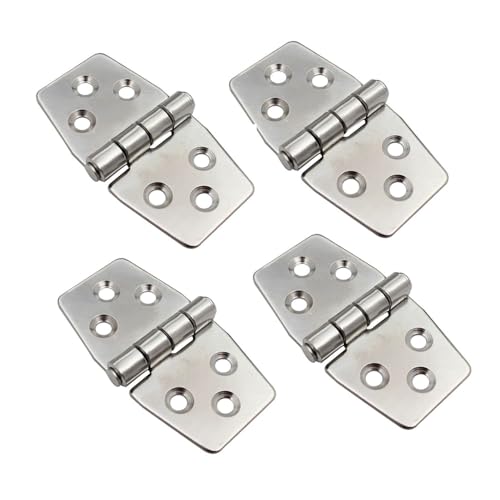 YWZHENYU 4 Pack 3’’ x 1.5’’ Boat Hinge 304 Stainless Steel Boat Hatch Hinges Door Hinges for Boats, Cabinet, Hatch, RVs