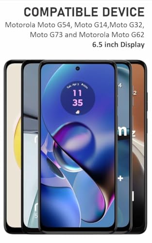 Image of JGD PRODUCTS Original Premium Hd Curved Edges Tempered Glass For Motorola Moto G54 5G, Moto G73 5G, Moto G62 5G, Moto G32 and Moto G14 (6.5 Inch) With Edge To Edge Coverage And Easy Installation Kit