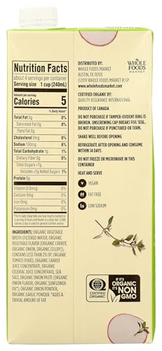 Image of 365 by Whole Foods Market, Organic Low Sodium Vegetable Broth, 32 Fl Oz