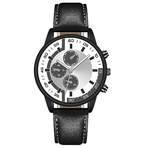 Reloj de pulsera de aleación con flecos, para hombre, con esfera grande, reloj de pulsera atómico, gris, A