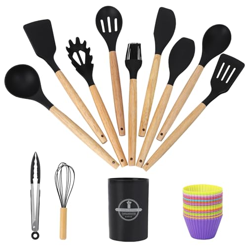ZxyChuanglai 32-Piece Kitchen Utensil Set with Reusable Silicone Baking Cups - Food-Grade Silicone, BPA-Free, Comprehensive Cooking Tools.