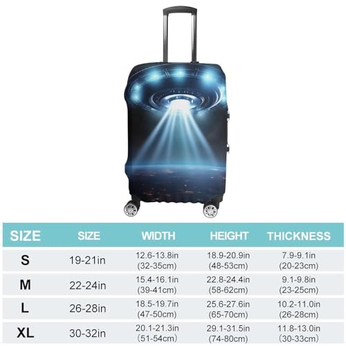 Luggage Cover Elastic Suitcase Cover Anti-Scratch Suitcase Covers Travel UFO Spaceship Luggage Covers Luggages Protector for Travel Adult Luggages Decorative 18-32 Inch2