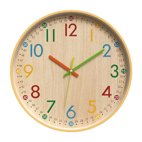 Horloge murale colorée silencieuse pour stopper le tic-tac