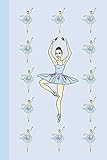  Journal: Ballerinas en Pointe (Light Blue) 6x9 - DOT JOURNAL - Journal with dot grid paper - dotted pages with light grey dots (Ballerinas en Pointe - Dot Journals)