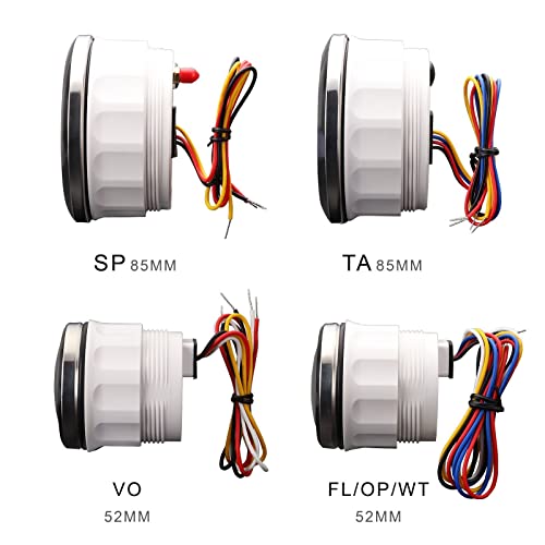 Image of MOTOR METER RACING 85mm 3-3 /8 inch W PRO Series 6 Gauge Set 7 Color LED Backlit