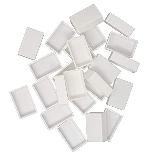 Honbay 24Pcs Plastic Empty Watercolor Paint Pans Full Pans (White) #TOP1