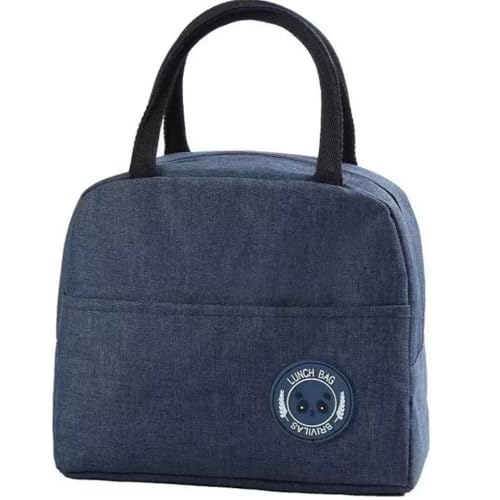 Lancheira Térmica Reutilizável para Marmita – Bolsa Sacola à Prova de Vazamentos, Mantém Alimentos Quentes e Frios, Ideal para Academia, Trabalho e Passeios – (Azul)