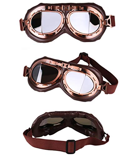 Image of Peicees Vintage Helmet Goggles Motorcycle Goggles Bike Motorcross Pilot Goggle