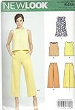 NEW LOOK Patterns Misses' Tunic or Top and Cropped Pants A (8-10-12-14-16-18-20) 6459