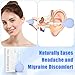 Ear Pressure Relief Suction Device - Airplane Ear Pressure Relief Inner Ear Equalization Tool for Migraine and Headache Relief - Includes 3 Sizes of Ear Plugs - Portable Travel Essentials (Blue)