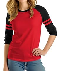 Red & Black Striped Raglan