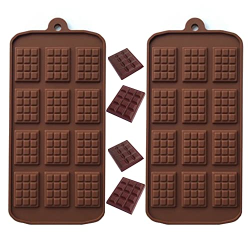 HCYL® 100 PCS Mini Silicone Chocolate Moulds, Non-Stick Chocolate Mold, Brown Ice Cube Tray Candy Chocolate Baking Kitchen Mold
